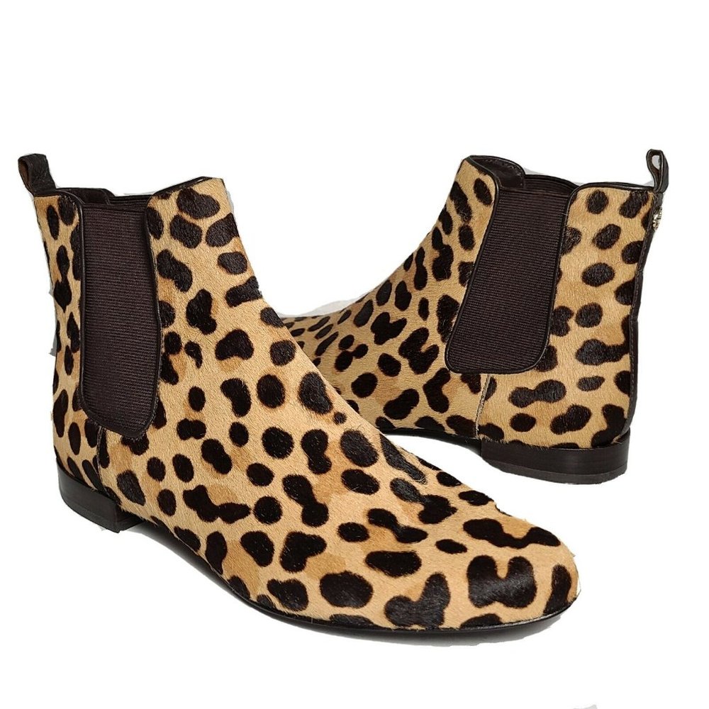 Tory Burch women Boots Ankle Bootie Leopard Print